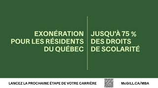 Exonération des droits de scolarité - MBA - Québec