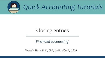 Closing entries: Financial accounting