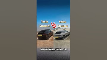 Tesla Model X VS Lotus Eletre S One-Side Wheel Traction #suv #tesla #lotus