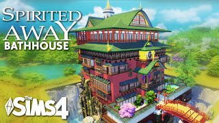 SPIRITED AWAY | BATHHOUSE - Snowy Escape | Sims 4 Speed Build