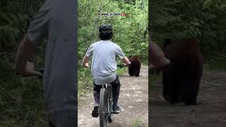 Mountain Biker Vs. Bear!!