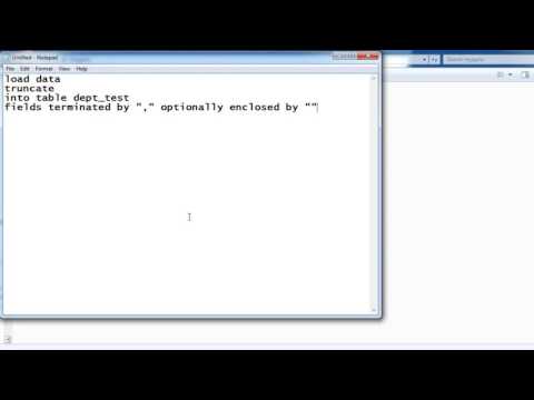 SQL SQL  Loader Part 2