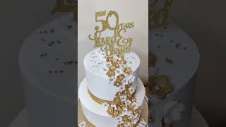 50th Golden Wedding Anniversary Cake