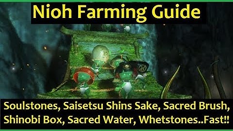 Nioh Large Soulstones Sacred brush saisetsu sake shinobi box whetstone sacred water Farming farm