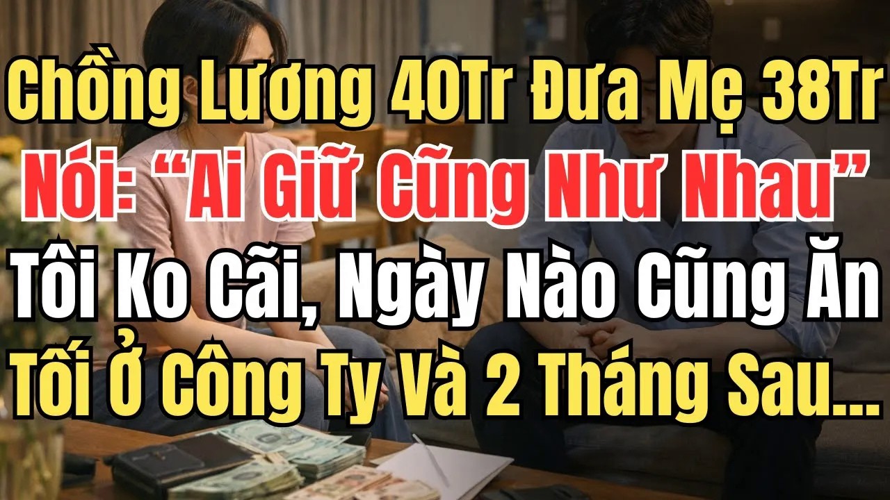 Chồng Lương 40Tr, Đưa Mẹ 38Tr： “Ai Giữ Cũng Như Nhau”, Tôi Ngày Nào Cũng Ăn Ở Công Ty, 2 Tháng Sau