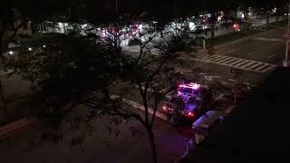 NYPD TOW TRUCKS RELOCATING VEHICLES FROM ONE SIDE OF THE STREET TO THE OTHER ON BROADWAY IN NEW YORK