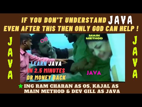 😂 Learn Java ☕ in 2.5 minutes 😂 If you don't understand java even after this then only god can help☕
