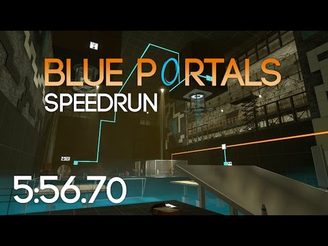 Blue Portals speedrun in 5:56.70 by Flatezer