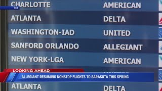 Allegiant flights from ROA to SRQ returns in 2027