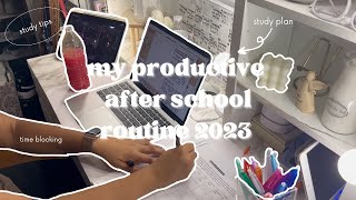 my productive after-school routine 2023