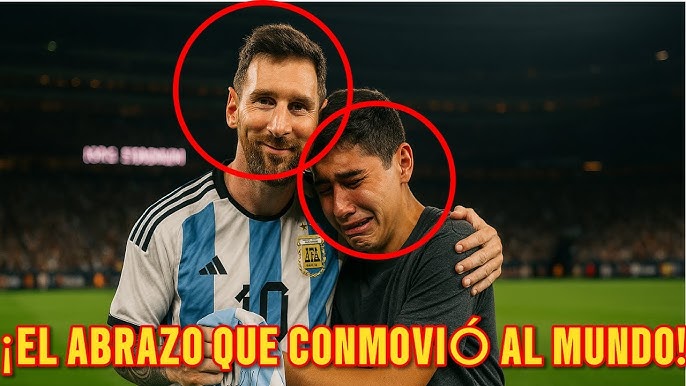 El hincha que abrazó a Messi: ¡Una lección de humildad que conmovió al mundo! - YouTube