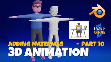 Adding Materials Part 10 Blender 3.1 Beginner Tutorial - Converting a 2D Illustration to 3D