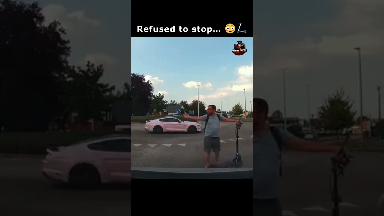E-Scooter Refuses to Stop… Gets Angry 😳🛴 | Dashcam Footage