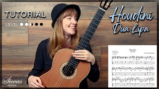 Houdini - Dua Lipa | Classical Guitar Tutorial at Siccas Guitars