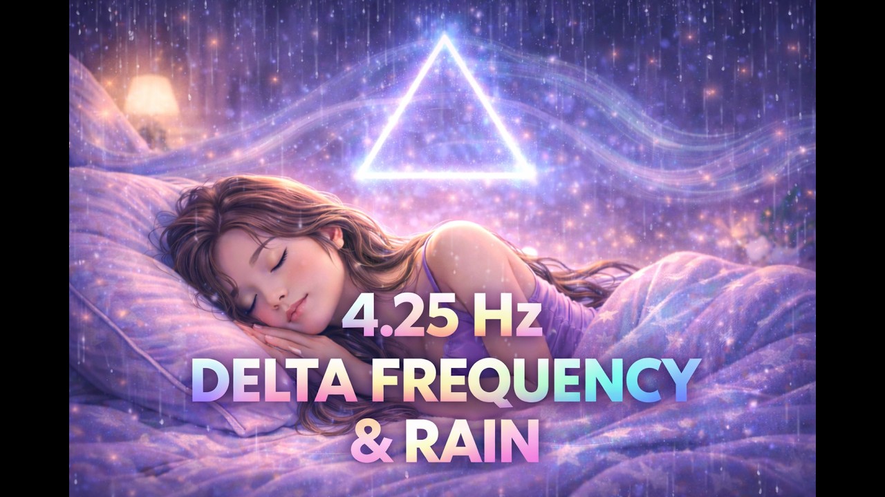 4.25 Hz Delta Frequency & Rain 🌧️| Deep Sleep | 8 Hours #meditation #deltafrequency #deepsleep #rain
