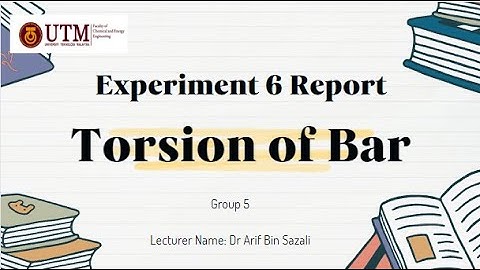 LAB REPORT EXPERIMENT 6 TORSION OF BAR SETN2711