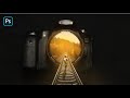 Rails Inside Illusion Photo Manipulation Photoshop Tutorial