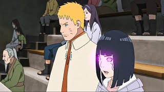Naruto asks Hinata to use the Byakugan to look at Boruto's hand