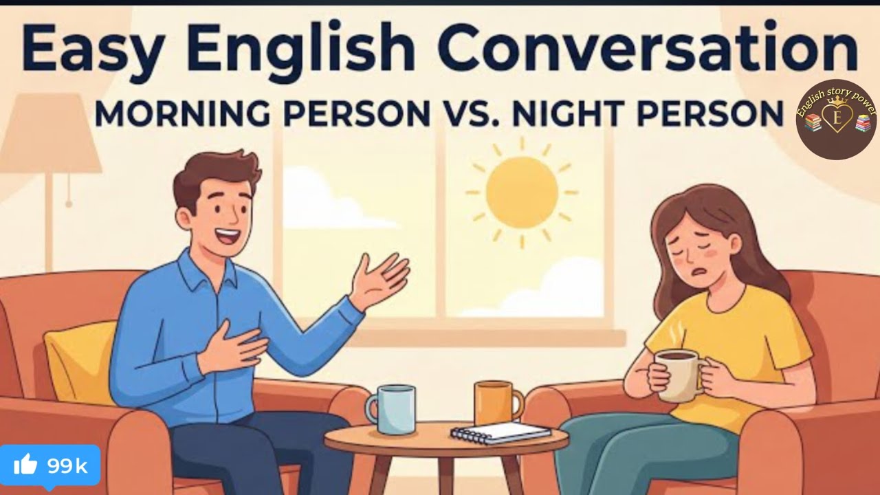 English conversation morning person ⭐ English story power English video 