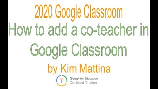 How to add a co-teacher in Google Classroom