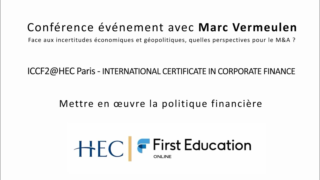 ICCF2@HEC Paris : Conférence sur le M&A