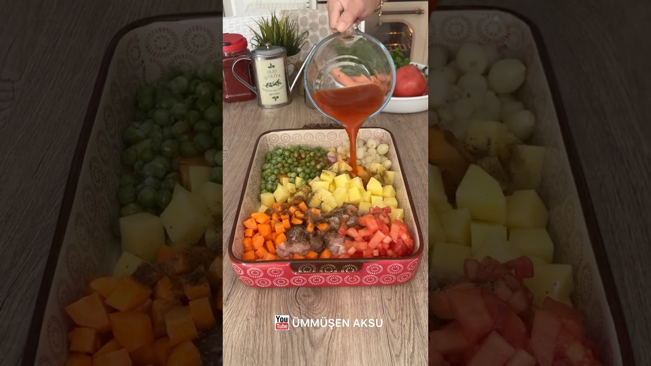 Fırında Tavuklu Orman Kebabı tarifi / Oven-baked chicken forest kebab / YEMEK TARİFLERİ