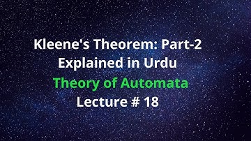 TOA Lecture # 18  Kleene