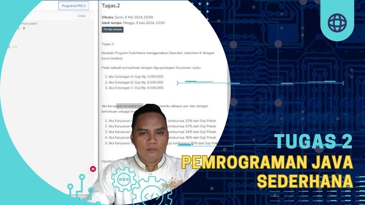 Membuat Program Sederhana menggunakan Operator, Statemen IF - YouTube