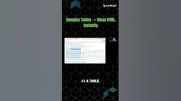 Complex Tables → Clean HTML with ADE #DocumentAI #ADE #TableExtraction