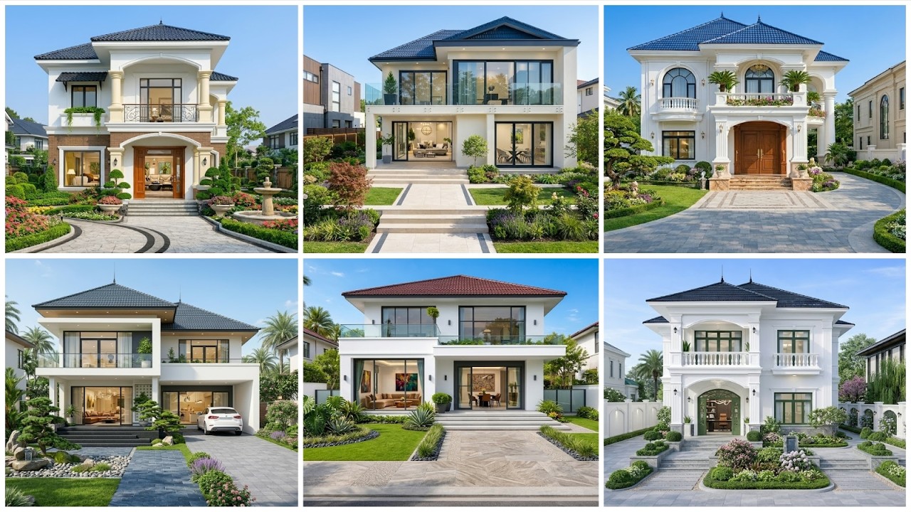 Tổng Hợp 44 Mẫu Biệt Thự 2 Tầng Mái Nhật Thiết Kế Hiện Đại MAU03