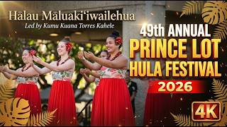 Elegant Red Dress Hula: Halau Maluakiʻiwailehua | 2026 Prince Lot