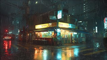 80s and 90s Kyoto Nights 🌧️ Light Rain and Chill Lofi Hip Hop Music 🎵