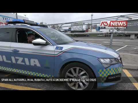 SPARI ALL'AUTOGRILL IN A4, RUBATA L'AUTO A UN 35ENNE. E' GIALLO | 13/02/2025