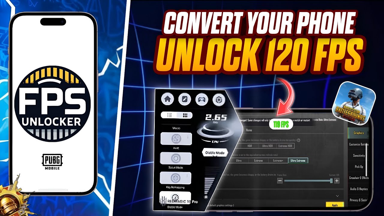 How to unlock 90 Fps in BGMI/PUBG| FPS UNLOCKER APP NEW UPDATE 😍| UNLOCK 120 FPS | 