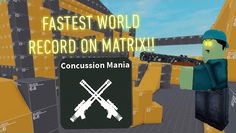 Matrix Concussion Mania World Record | Roblox Arsenal
