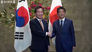 安倍首相、韓国首相と会談 大統領親書受け取り