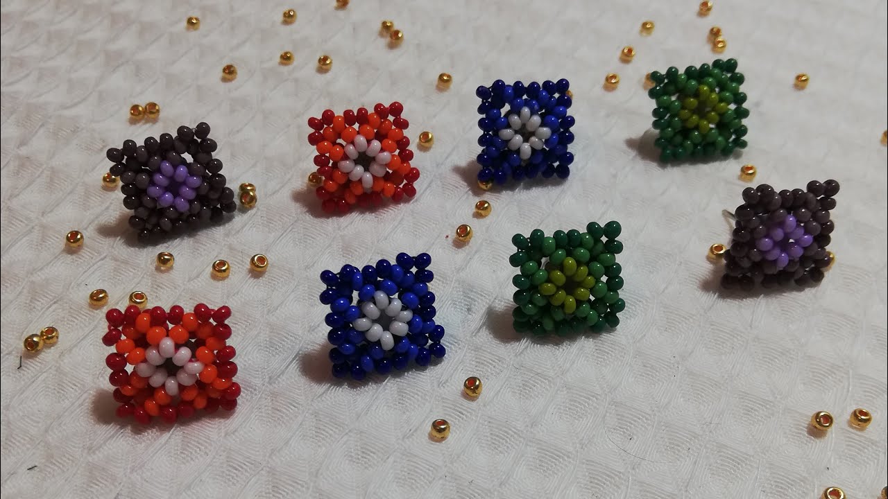 ARETES CUADRADOS CON BROQUEL