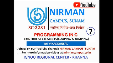 7. C Programming-Control Statements (Looping and Jumping)
