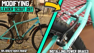 Leader Scout 26T Modification | Installing Power Brakes In Leader Scout | Cycle Brakes Modification