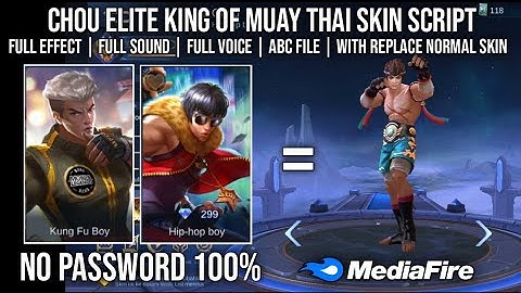 Chou Elite King Of Muay Thai With Replace Normal Skin Script No Password Full Effects Patch Gloo