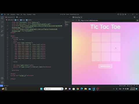 Tic Tac Toe Game Html Css Javascript - No Talking #coding