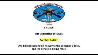 URGENT Legislative Update for 5-6-2026. One bill on the governors desk and the senate is killing 4.