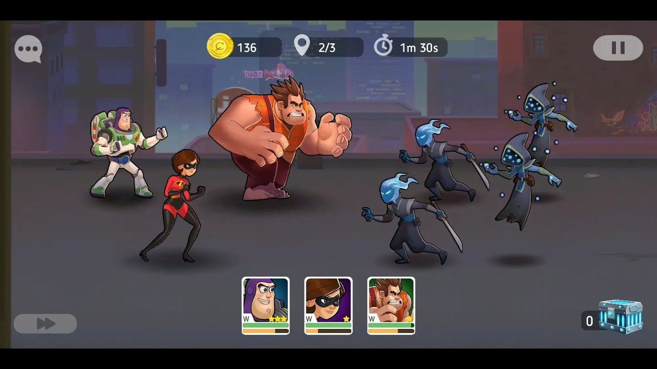 Disney Heroes: Battle Mode (by PerBlue Entertainment) - strategy for android and iOS - gameplay.