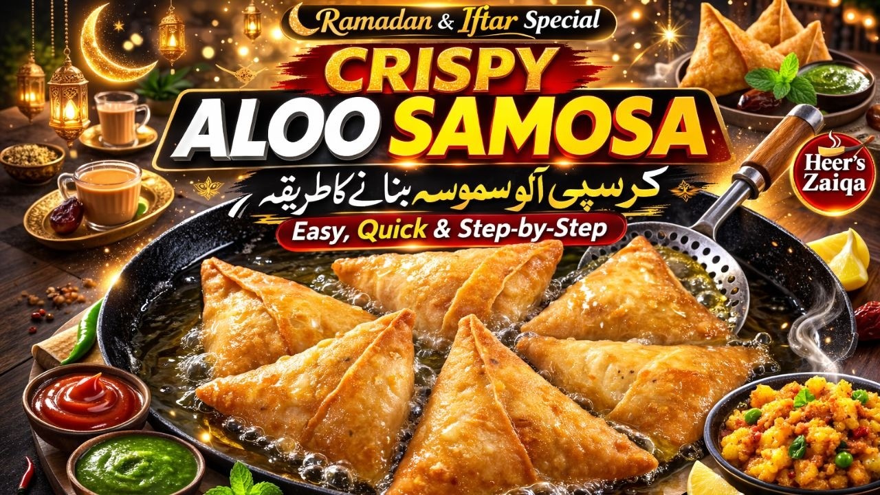 How to Make Crispy Aloo Samosa | کرسپی آلو سموسہ بنانے کا طریقہ | Easy & Quick Recipe | Heer’s Zaiqa