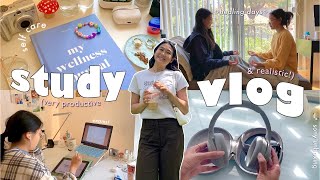 STUDY VLOG 🍓 | ucla final exams, mental breakdowns, finding balance, sony headphone unboxing 🎧