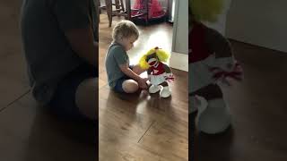 Cheerleader Sock Monkey Gemmy Animated Plush