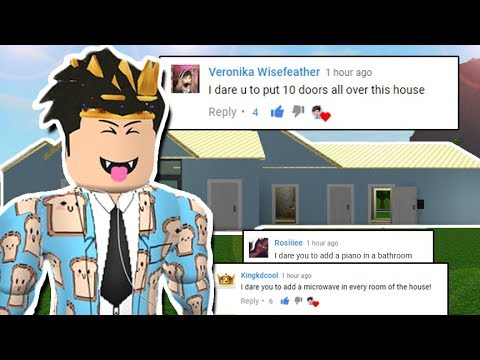 Building A House Using Bloxburg Dares Youtube - i caught the kitchen on fire roblox dare to cook roblox roleplay
