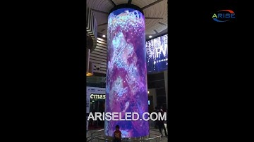 Flexible Advertising LED Module Curved LED Screen Soft Flexible Cylindrical LED screen for Hotel and