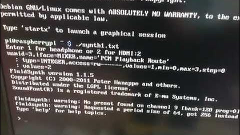 Raspberry pi with Fluidsynth