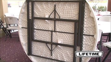 80131 Round 5 ft Lifetime Table and Cart